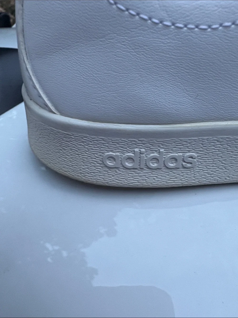 adidas White Sneakers with Black Three-Stripes Kids